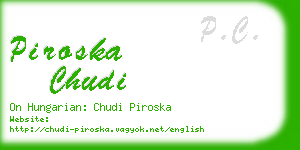 piroska chudi business card